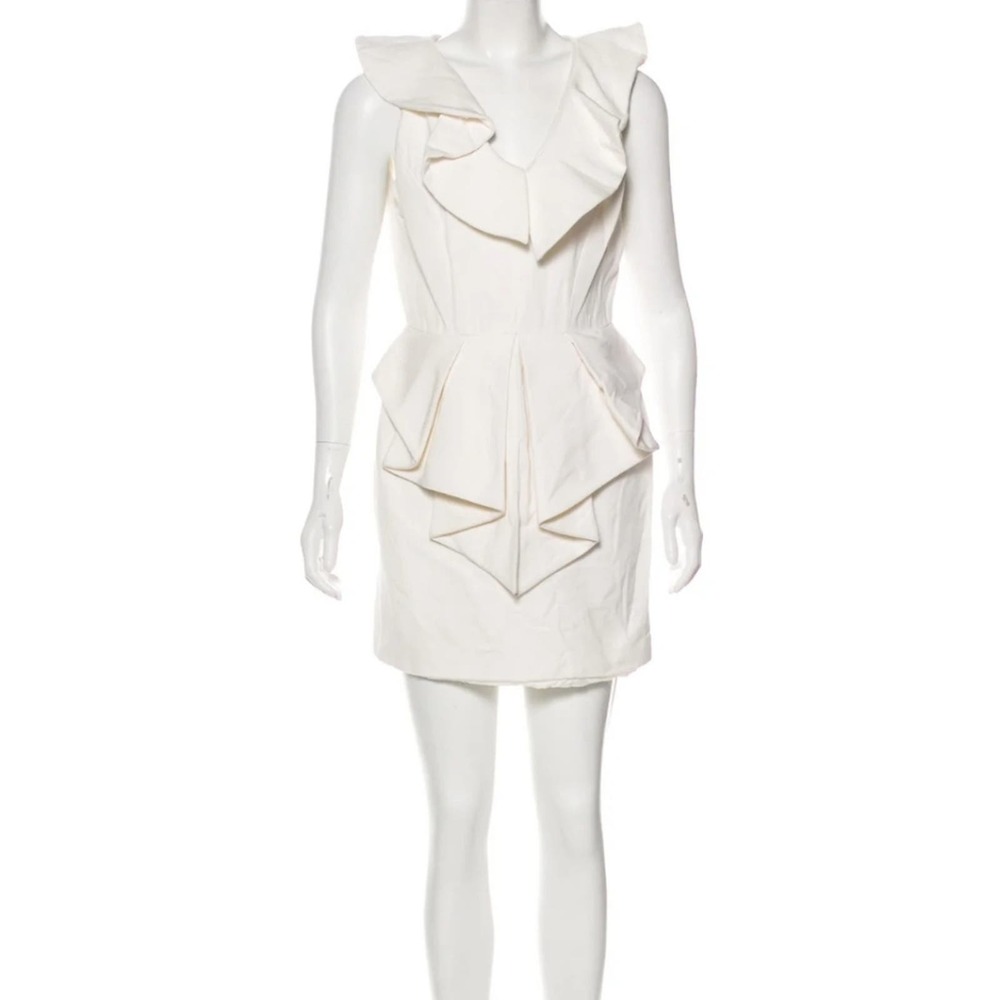 Cushnie et Ochs Ruffled Ivory Dress (8/M)